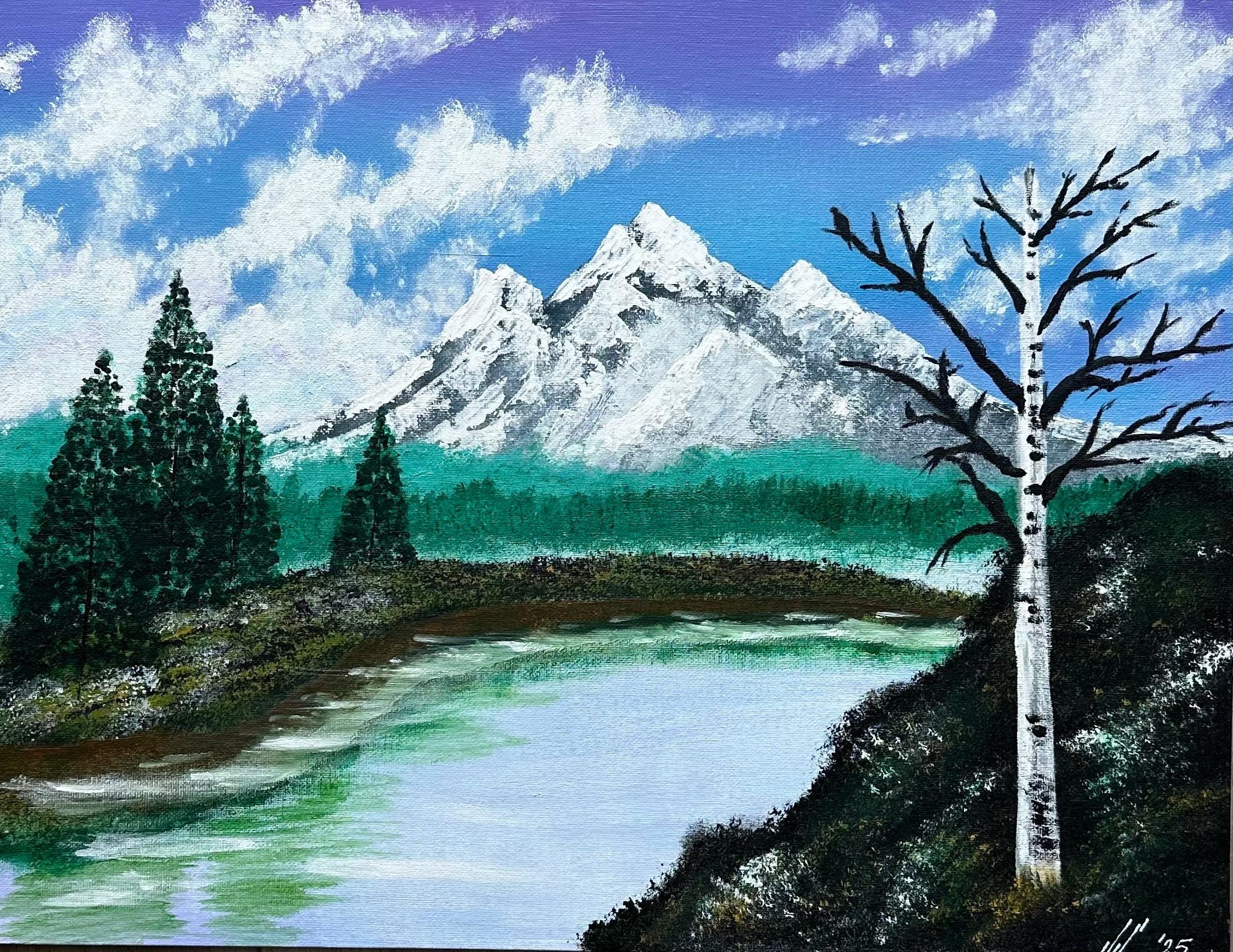 Original Hand Painting (mighty Mountains) - Etsy