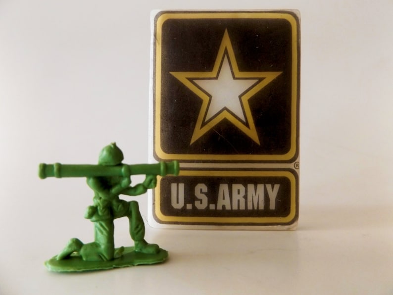 3D Green Army Men Cufflinks in Gift Box toy soldier metal military NEW