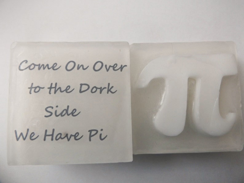 Pi Soap, Pi Day, Novelty Soap, Engineer Gift, Mathematician Gift, Geek gift, Hostess Gift, Science, the dark side, lord of the rings, geek image 1