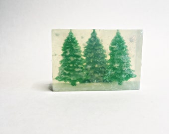 Christmas Trees Soap, Soap Art, Bathroom Decor, Party Favors, Door Prize, Handmade Gifts,