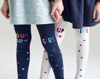 Cotton girls tights for super girls 2-8 years old