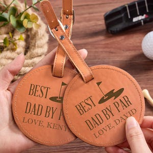Engraved Leather Golf Bag Tag Gift with name,Personalized Golf Tee Holder,Custom Name Tag Golf Accessories,Groomsmen Gifts,Golf Gift For Men