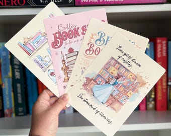 Belle Inspired Kindle & Koba Insert Set of 4, Beauty and the Beast Bookish E-Reader Inserts, Cozy Library Kindle Decor (Physical), Whimsical