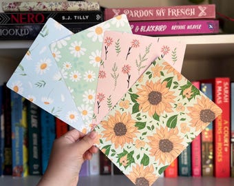 Sunflower Daisy Kindle Insert, Floral E-Reader Accessory, Spring Summer Cardstock Bookmark