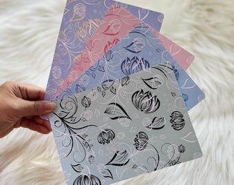 Abstract Floral Kindle Inserts, Set of 4, Book Lover Gift