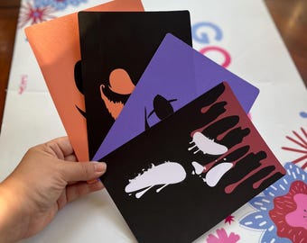 Horror Faces Kindle Inserts, Spooky Bookish Accessories