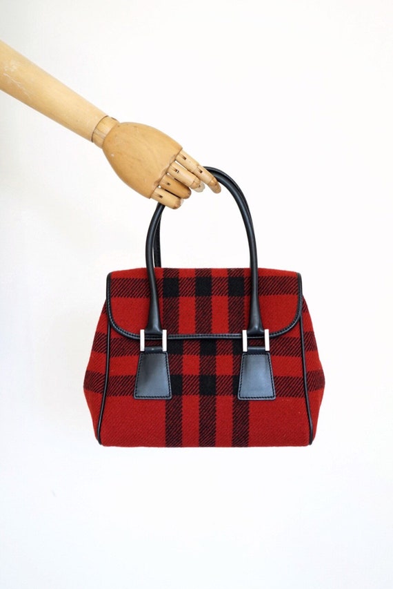 wool plaid handbags