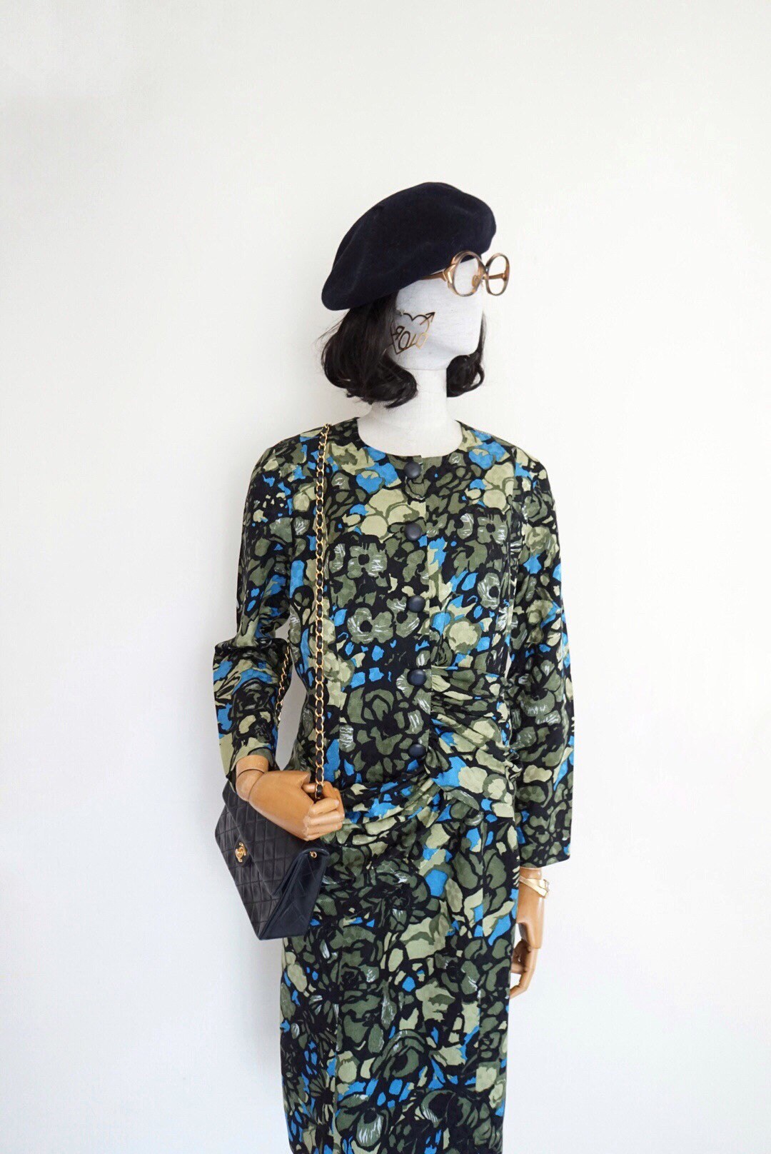 VTG BALMAIN IVOIRE Printed Wool/silk One Piece Dress made in - Etsy