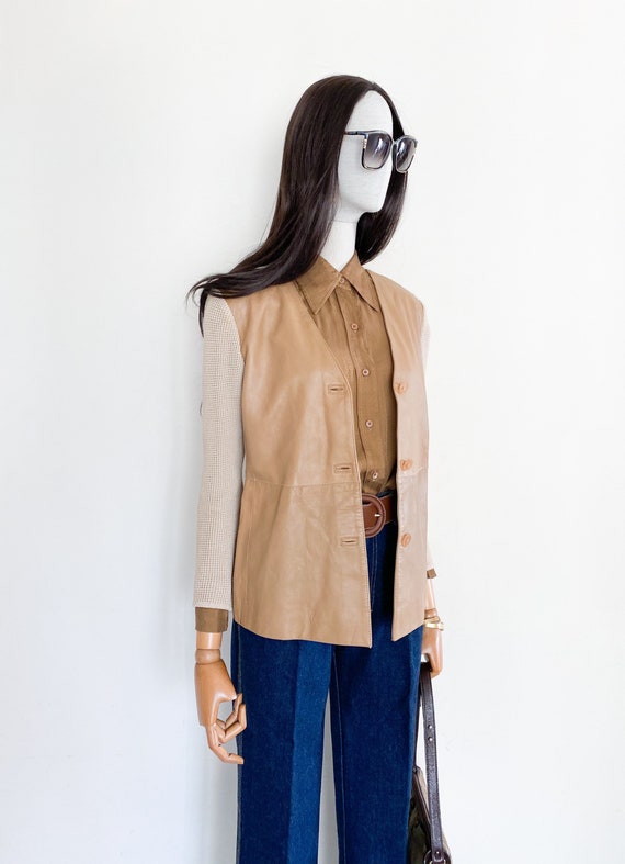 VTG Gianfranco Ferre studio leather front knitted
