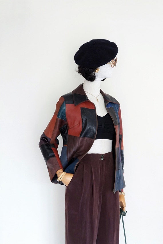 VTG patchwork leather jacket