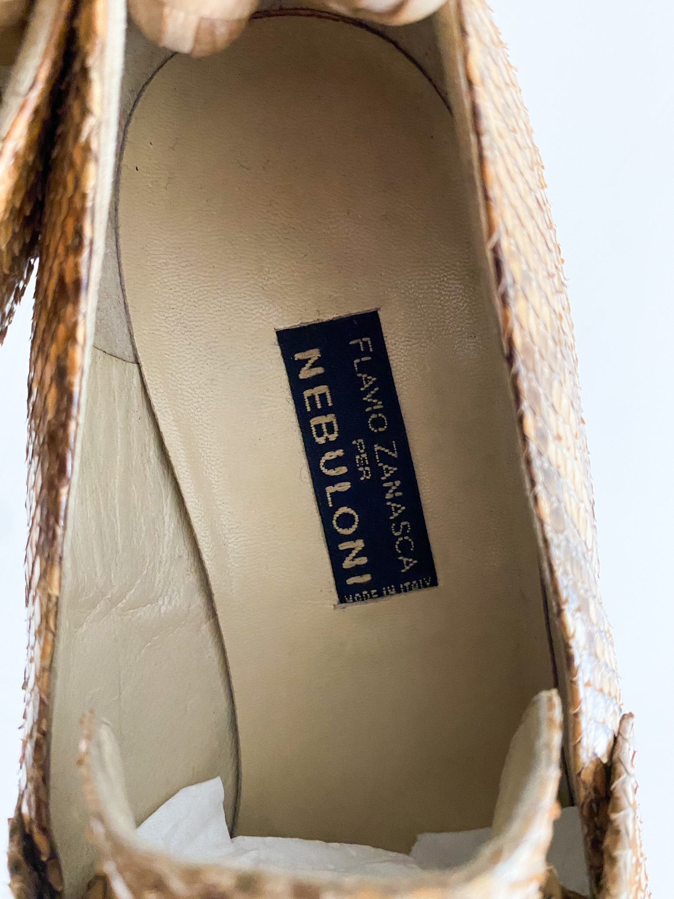 VTG Flavio Zanasca per Nebuloni スネークスキン レザー ローダー 