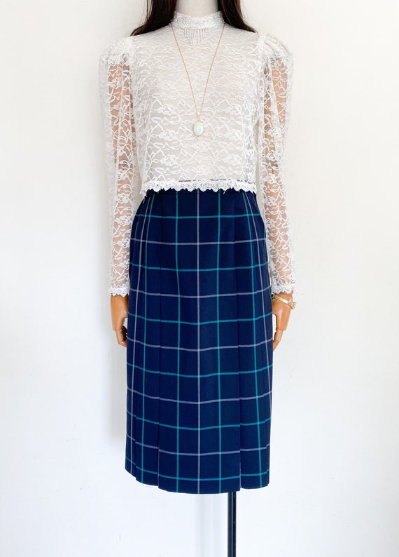 VTG Burberrys wool pleated skirt - image 1