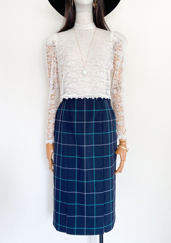 VTG Burberrys wool pleated skirt - image 4