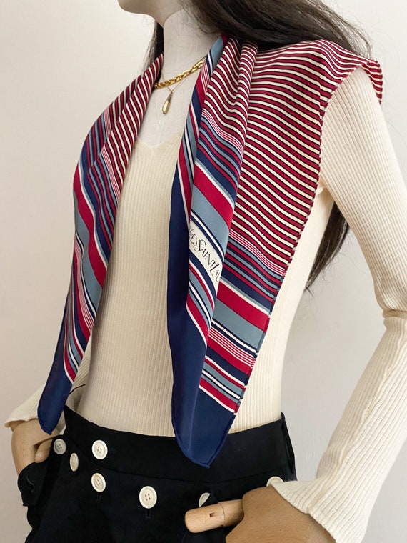 VTG Yves Saint Laurent silk scarf - image 8