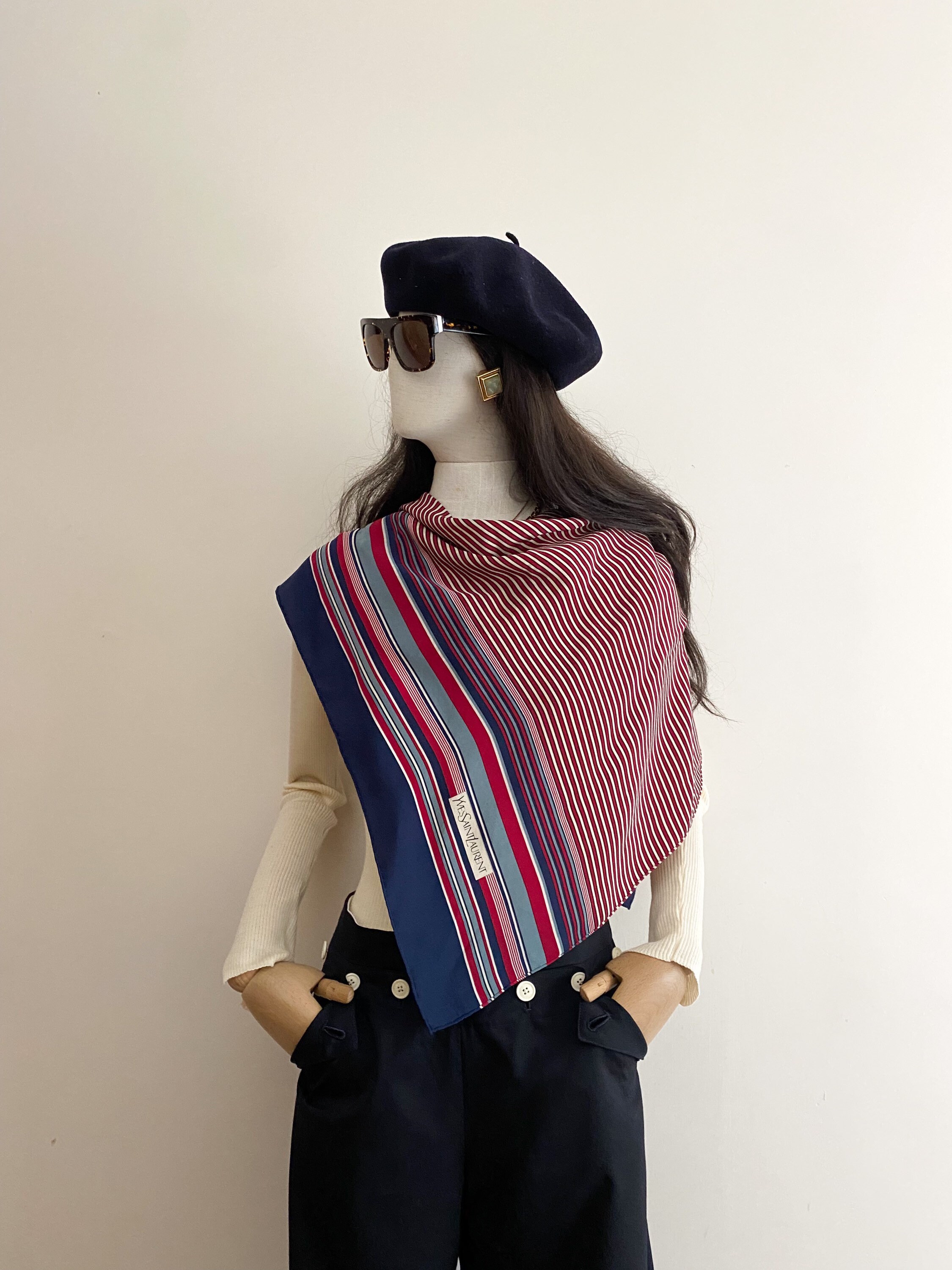 スカーフ Saint Laurent SCARF (7194213YI68 1061) Ysl Scarf - Etsy