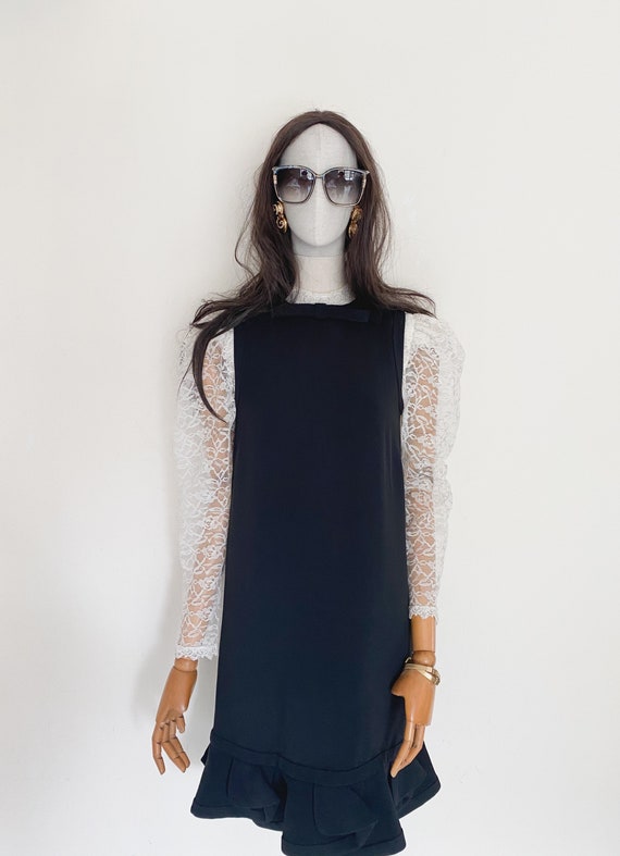 Miu Miu A-line ruffle hem dress
