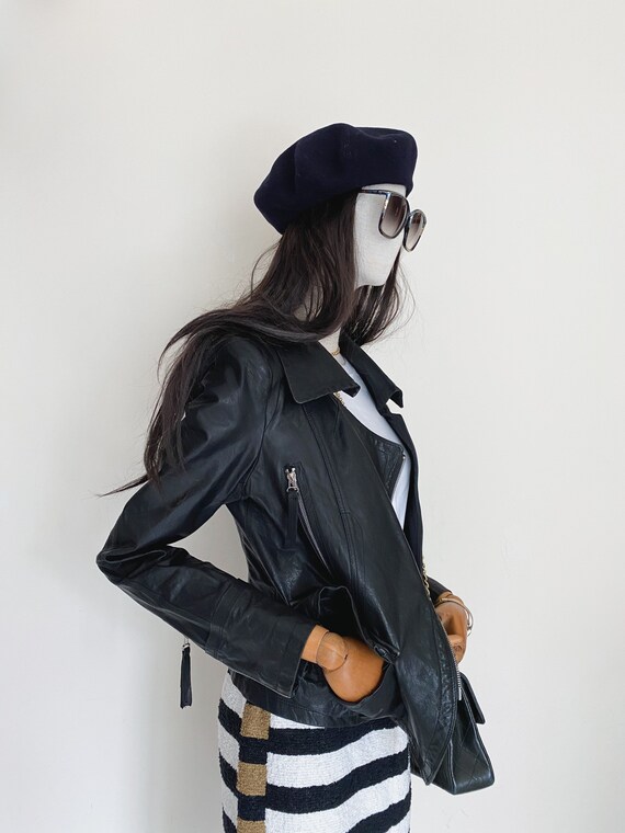 Brunello Cucinelli leather biker jacket