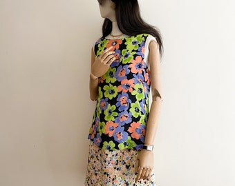 VTG Moschino floral printed silk dress