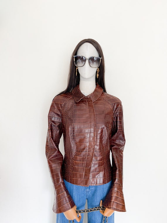 salvatore ferragamo leather jacket