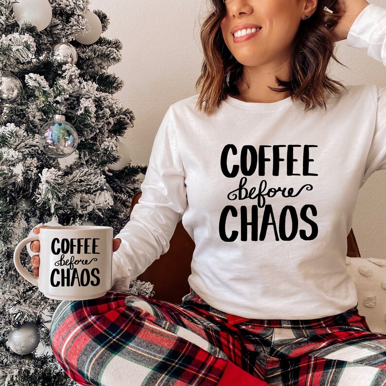 Download Coffee svg file for cricut Coffee before Chaos svg tshirt | Etsy