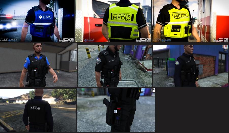 Fivem Police Clothing Pack |SAST|EMS|Fivem Ready|