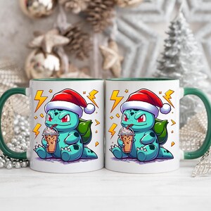 Xmas Cartoon Coffee Mugs 11oz Ceramic, Cute Anime Character Gift for Christmas, X-mas Gift for Coffee Lovers Tea Lovers Hot Cocoa