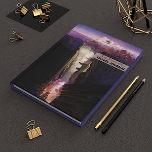 Diario de viaje personalizado con tapa dura mate y temática de dibujos animados, regalo 2025 para viajeros, perfecto para jugadores y fanáticos del anime