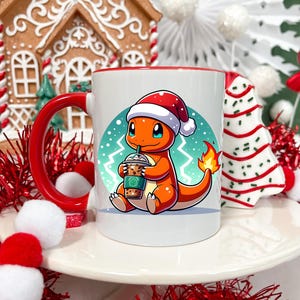 Xmas Cartoon Coffee Mug 11oz Ceramic-Cute Anime Character Gift for Christmas-Unique Gift for Coffee Lovers Tea Hot Cocoa