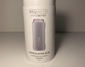 NEW Brumate Hopsulator Slim Can Cooler 12 oz- Rose Gold | Concrete Gray