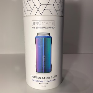 NEW Brumate Hopsulator Slim Can Cooler 12 oz | Rainbow Titanium or Glitter Mermaid
