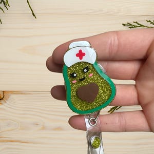 Avocado Nurse Badge Reel