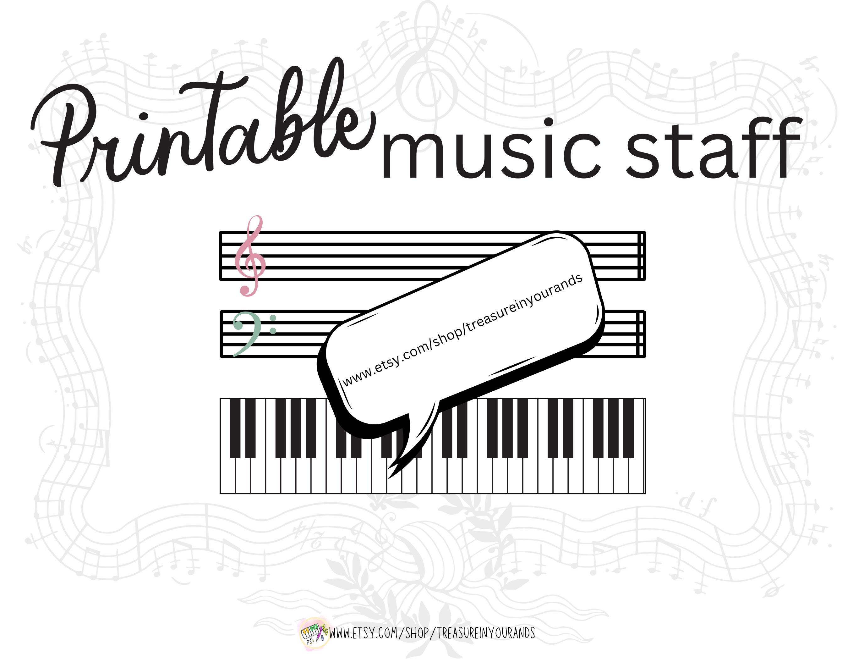 Piano Music Staff Grand Staff Music Theory Worksheet Kindergarten ...