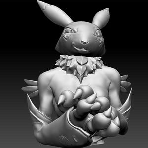 Renamon Bust 3D Printed figure