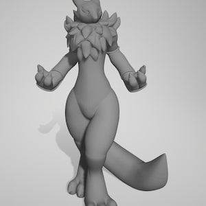 Renamon Standing Ready 3D Printed Figure