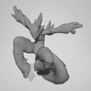 Renamon Action Jump 3d Printed Figure