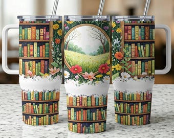 Bookish Tumbler Wrap, Buchliebhaber Tumbler Wrap für Leser, Bibliothek Geschenke 40 Unzen Tumbler Sublimation Design, Booktok PNG, nur ein weiteres Kapitel