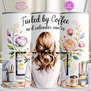 Secretary Tumbler Wrap, Chaos Coordinator Sublimation Design, Admin Assistant 20oz Tumbler PNG, Staff Appreciation Digital Tumbler Design