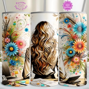 Secretary Tumbler Wrap, Chaos Coordinator Sublimation Design, Admin Assistant 20oz Tumbler PNG, Staff Appreciation Digital Tumbler Design