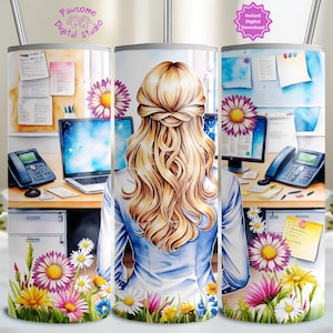 Secretary Tumbler Wrap, Chaos Coordinator Sublimation Design, Admin Assistant 20oz Tumbler PNG, Staff Appreciation Digital Tumbler Design
