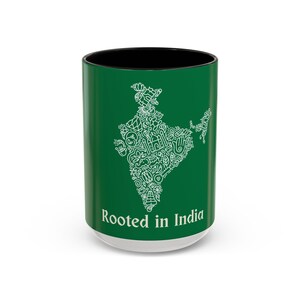 Chai Tasse, verwurzelt in Indien, Geschenkkaffeetasse, Teeliebhaber Geschenk, asiatische Küche Dekor, 11oz, 15oz Bild 2