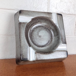 Sylha Pottery Ashtray – Mid Century Australian Ceramic Catchall Dish Brown Glaze