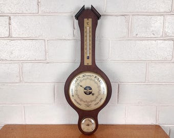 Barostar French Barometer Weather Station – Vintage Wall Thermometer Hygrometer