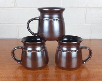 Vintage Bendigo Pottery Stoneware Mug – Brown Glaze Australian Coffee Cup