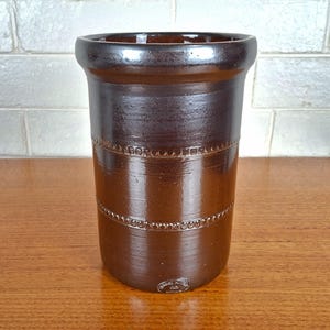 Utensil Holder Kitchen Crock – Vintage Australian Stoneware by Bendigo Pottery