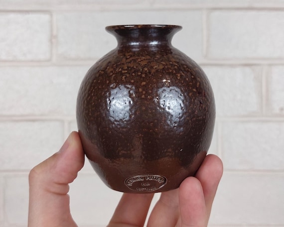 Small Stoneware Vase for Flowers – Vintage Australian Studio Pottery by Bendigo Pottery