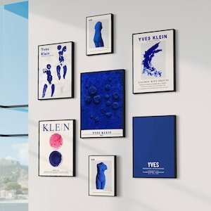 Yves Klein Wandkunst - Yves Klein Poster - Yves Klein Gemälde - Blaue Wandkunst - Monochrome blaue Leinwand