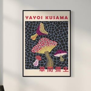 Yayoi Kusama Pilze - Yayoi Kusama Wandkunst - Yayoi Kusama Druck - Pilz Wandkunst