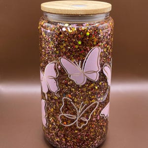 Butterfly/Flower Snow Globe Tumblers