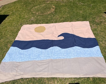 Trapunta Ocean - realizzata a mano con amore in California