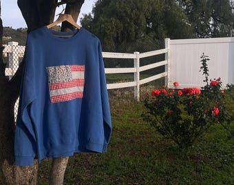 BULK ORDER Upcycled Coastal Crewneck: American Flag